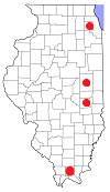 Map of Illinois counties.