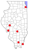 Map of Illinois counties.