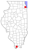 Map of Illinois counties.