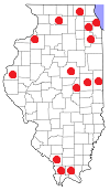 Map of Illinois counties.