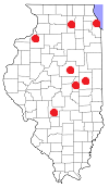 Map of Illinois counties.
