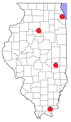 Map of Illinois counties.