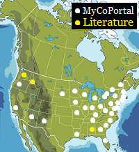 Map of North America, states and provinces.