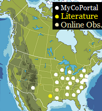 Map of North America, states and provinces.