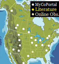 Map of North America, states and provinces.