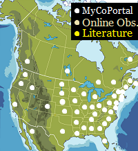 Map of North America, states and provinces.