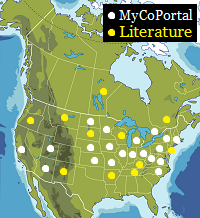 Map of North America, states and provinces.
