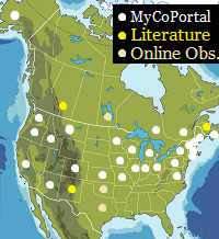 Map of North America, states and provinces.