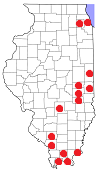 Map of Illinois counties.